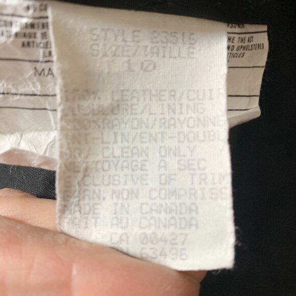 Vintage Margaret Godfrey Black Leather Fringe Biker Jacket - Picture 14 of 15